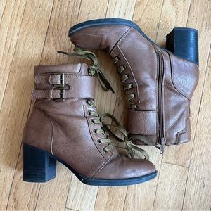 Bass Brown heeled Booties- size 8.5